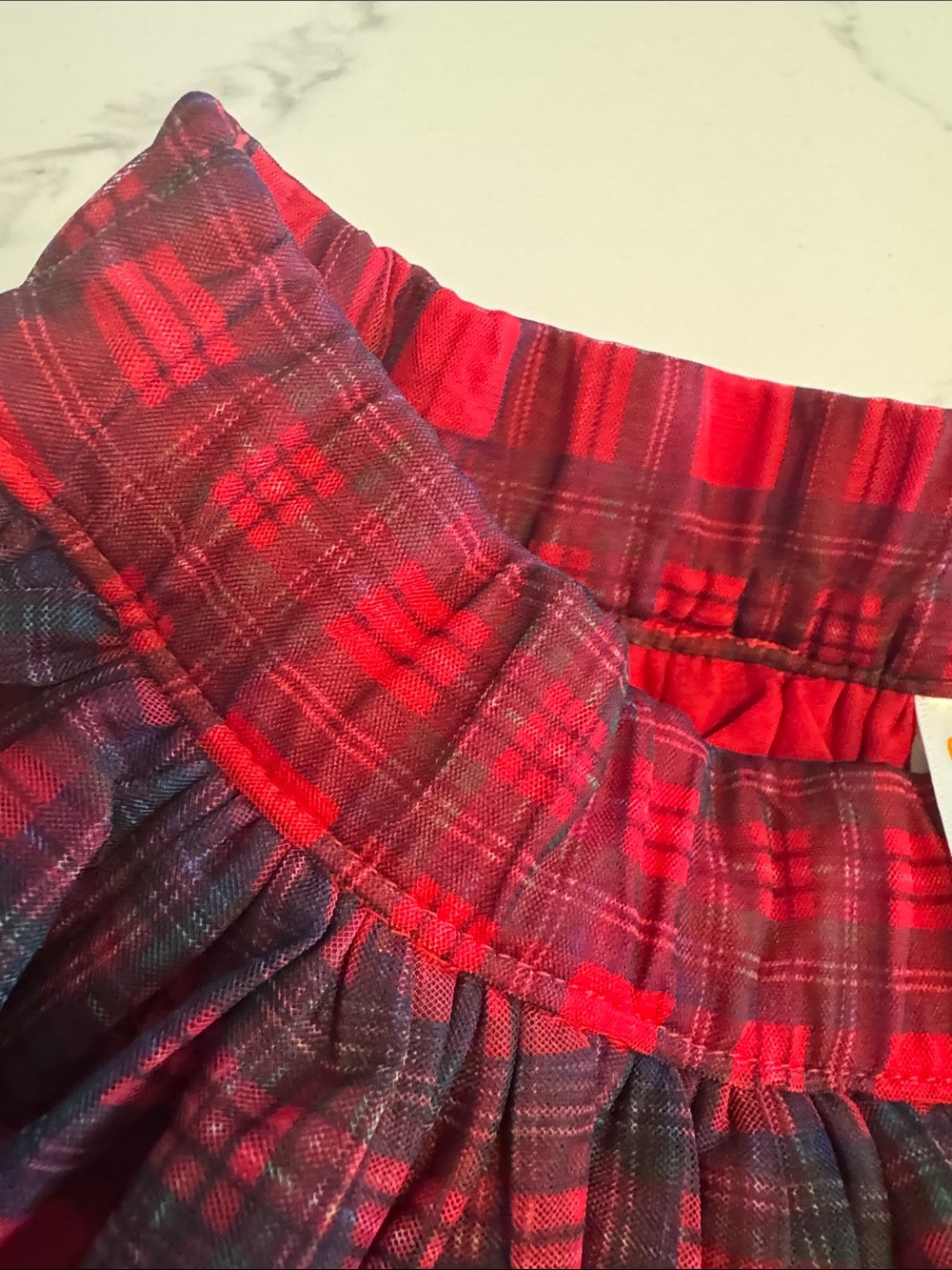 Red Plaid Ruffled Skirt - Picture 5 of 6